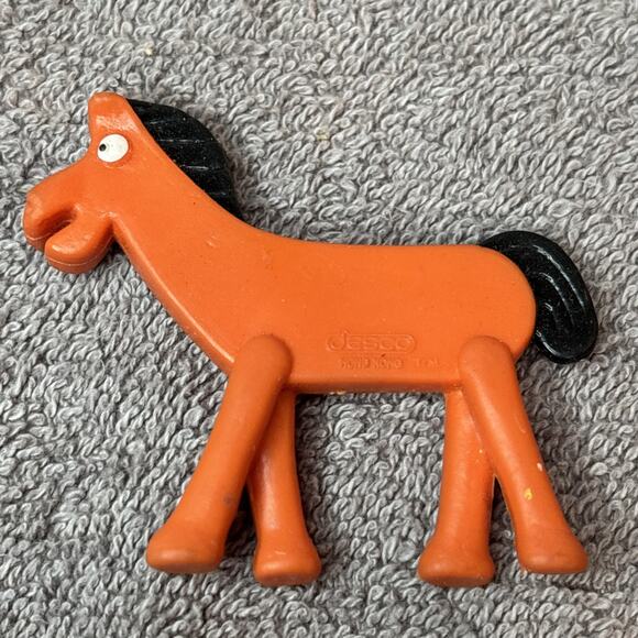 Vintage 80s Gumby and Pokey Mini 3 inch Figure Set Jesco Prema Toy Hong Kong - Picture 3 of 9